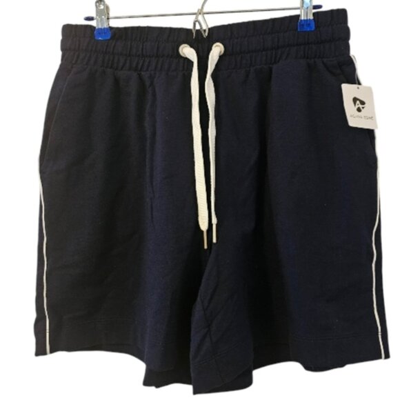Penningtons Pants - Navy Blue and White Penningtons ActiveZone Women's French Terry Shorts